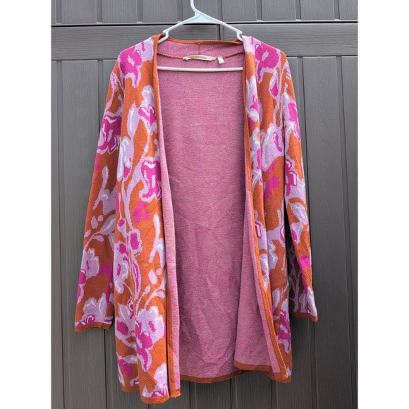 Soft Surroundings Sweaters - SOFT SURROUNDINGS Lelie Cardigan Sweater Soft Cotton Blend Orange‎ Pink Size XS